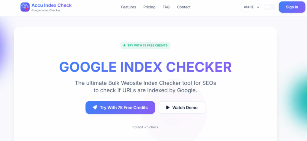 Google Indexing Checker