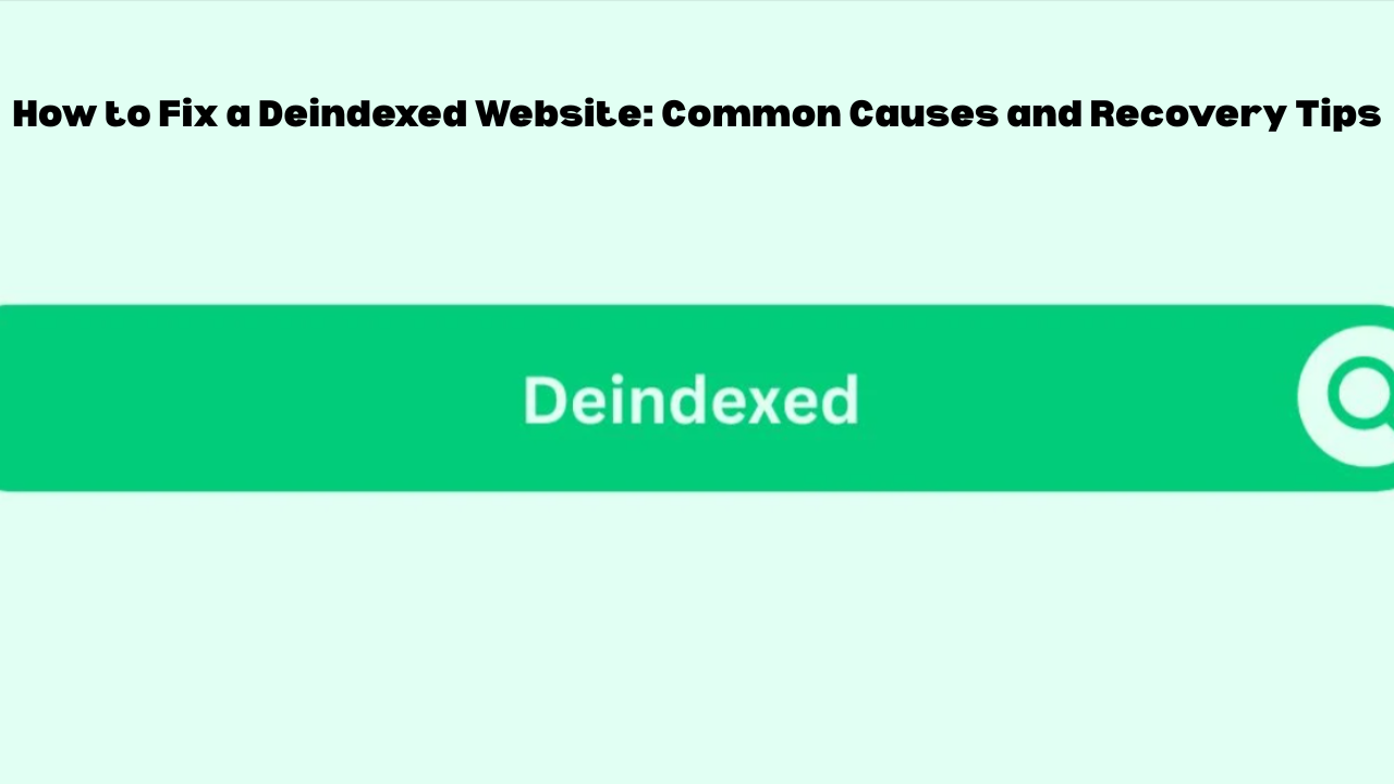 How to Recover from Website Deindexing: Causes and Solutions